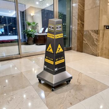 Wet Floor Cone Sign – Stainless Steel