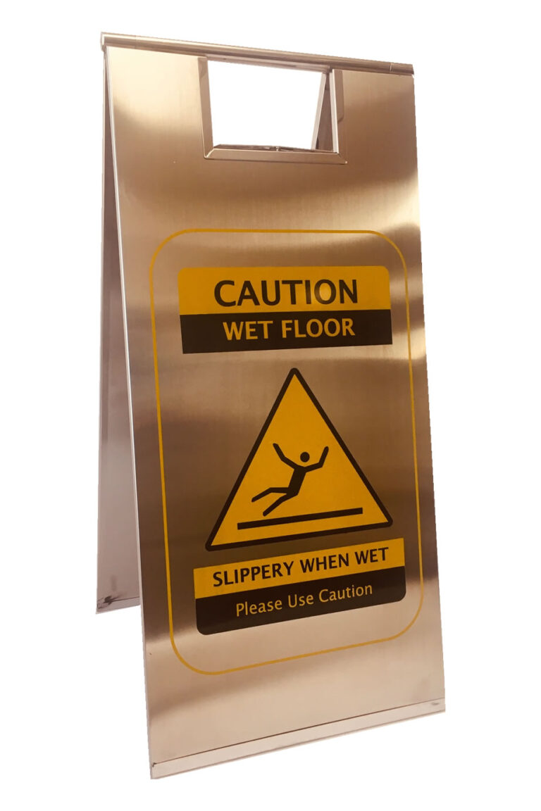 Wet Floor Sign Stainless Steel Slipless