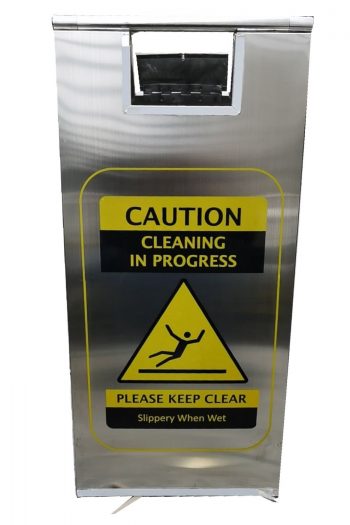 Cleaning In Progress Sign – Stainless Steel