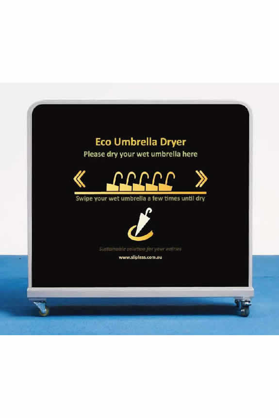Wet Umbrella Dryer Eco Friendly, No Bags Needed. The First in Australia