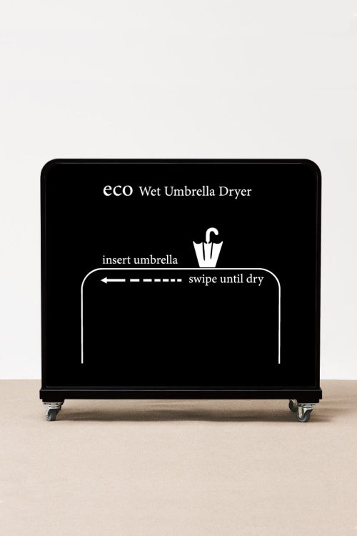 eco umbrella dryer with custom branding