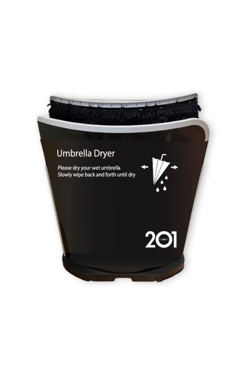 eco umbrella dryer with custom branding