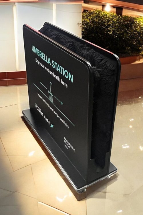 Eco Wet Umbrella Dryer with Custom Branding, Eco-friendly, No Bags Needed