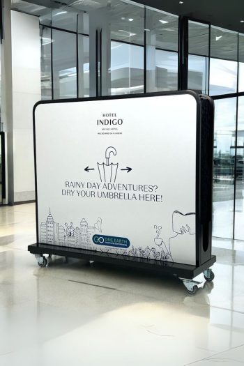 Eco Wet Umbrella Dryer with Custom Branding, Eco-friendly, No Bags Needed