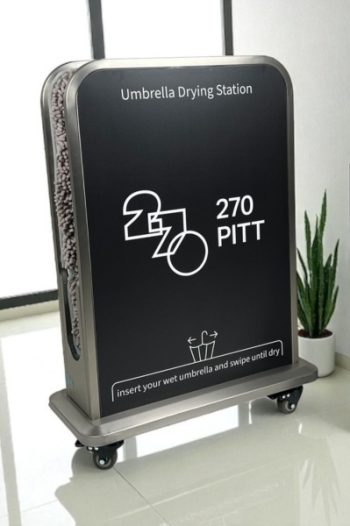 Umbrella Dryer – Eco Wet Umbrella Dryer Slimline Half With Custom Branding