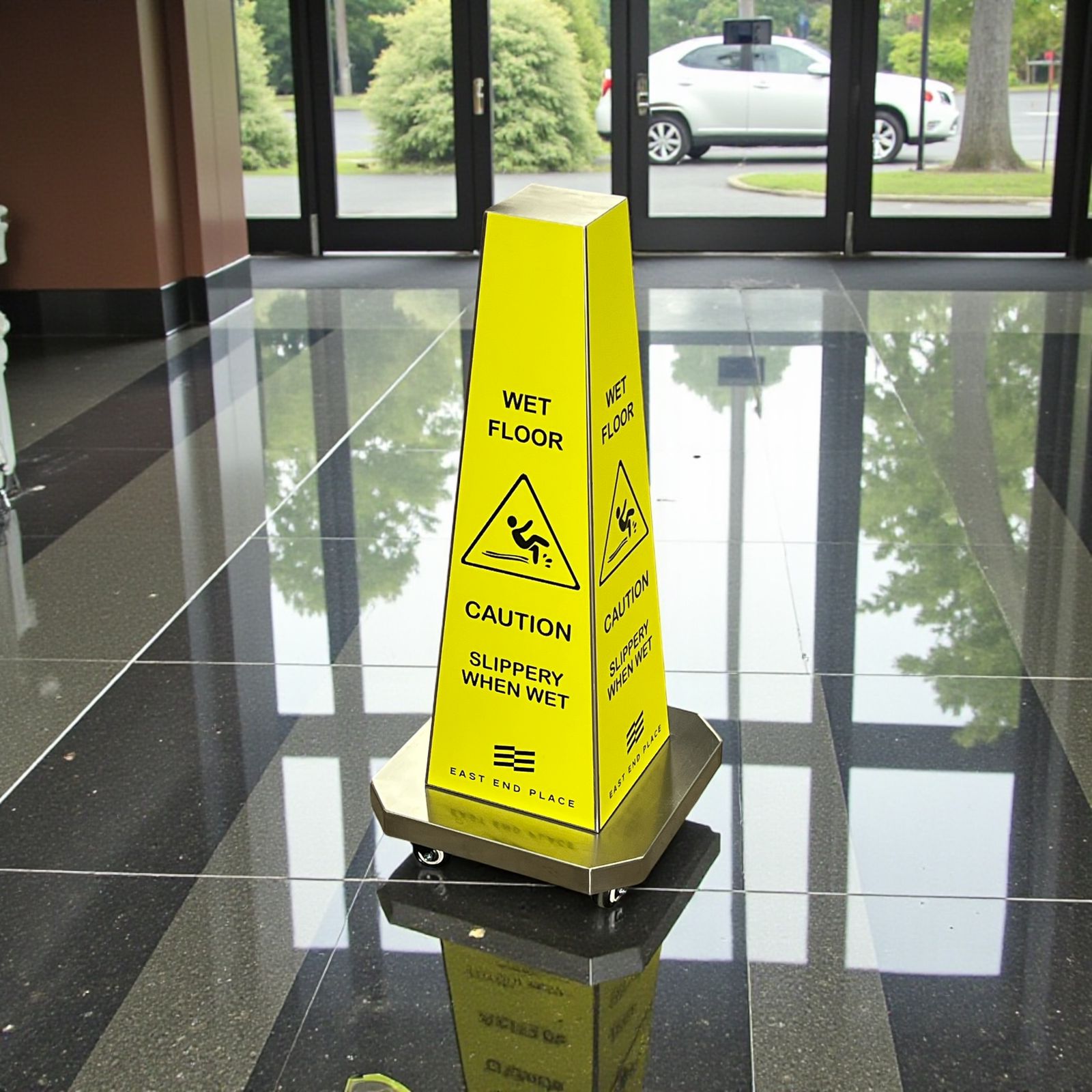caution sign banner